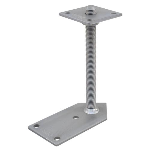 Pitzl oszloptartó talp menetes rúddal M24 250 mm hossz sarokra kitolva is beépíthető