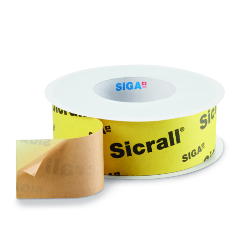 SIGA Sicrall 60 mm széles 40 méter hosszú pára és légzáró ragasztószalag papír alapú